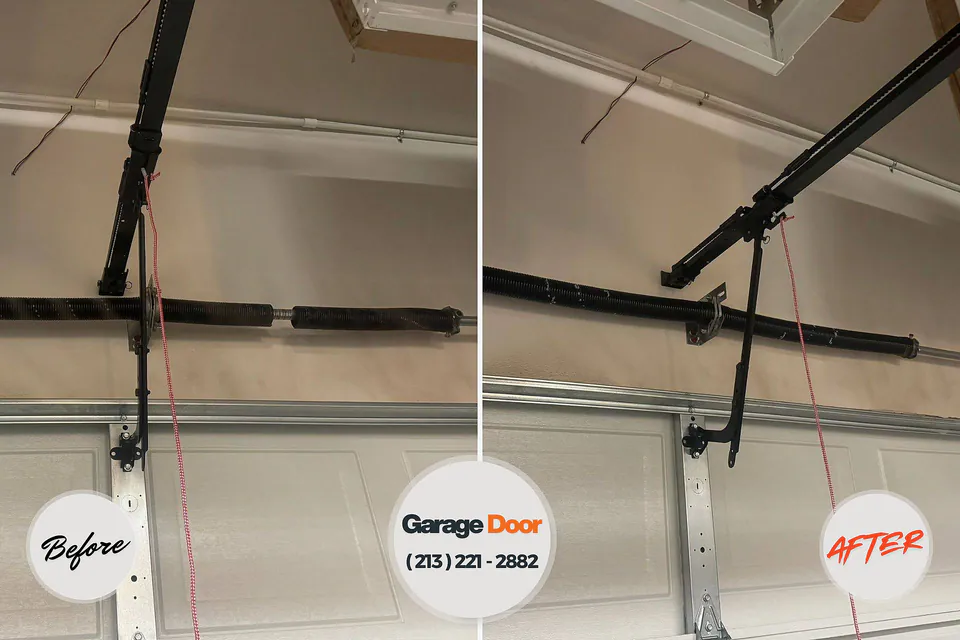 Before and after: garage door repair West New York, NJ